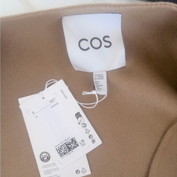 NWT COS Tan Wool Cape One size - Picture 6 of 6